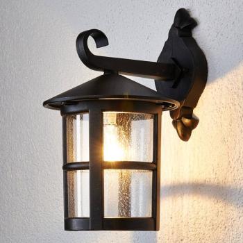 Lindby fali lámpa Florentine, 35 cm, rozsdaszínű, alumínium, IP44 kép