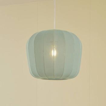 Lindby függőlámpa Helin, kék, Ø 35 cm, szövet kép