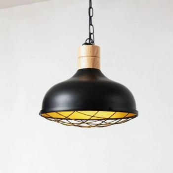 Lindby függőlámpa Olbi, fekete, gumifa, hossza 41,5 cm kép