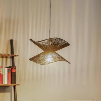 Lindby függőlámpa Valdorin, fekete, papír, Ø 40 cm, E27 kép