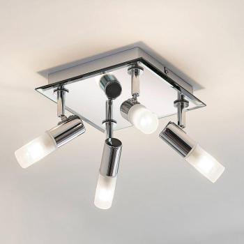 Lindby fürdőszobai mennyezeti lámpa Zela, 32 cm, króm, 4 lámpás, IP44 kép