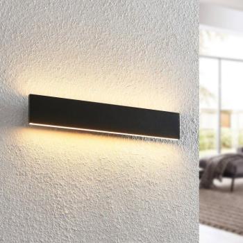 Lindby Ignazia LED fali lámpa, 47cm, fekete, fém, fel/le, le/fel kép