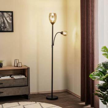 Lindby Irmino állólámpa füstölt üvegárnyékolóval kép