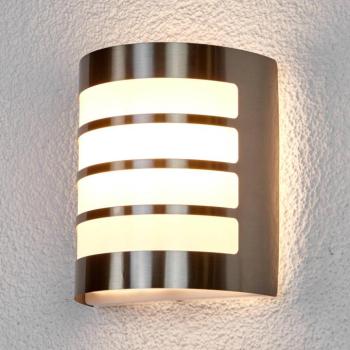 Lindby kültéri fali lámpa Noyan, 20 cm, rozsdamentes acél, IP44, E27 kép