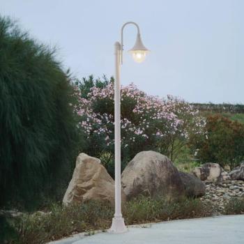 Lindby kültéri lámpa Daphne, 220 cm, fehér, fém, E27 kép