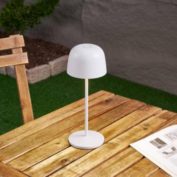 Lindby LED akkumulátoros asztali világítás Arietty, fehér, dimmelhető, IP65 kép