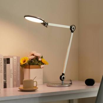 Lindby LED-es asztali lámpa Nyxaris, ezüst, fém, CCT, 50 cm kép