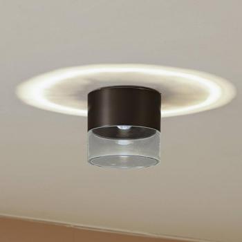 Lindby LED-es mennyezeti lámpa Dalila, fekete, Ø 10 cm, alumínium kép