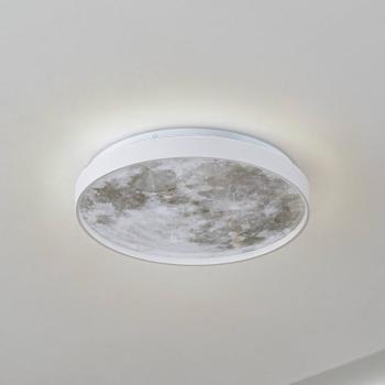 Lindby LED-es mennyezeti lámpa Lune, műanyag, fém, 38 cm kép