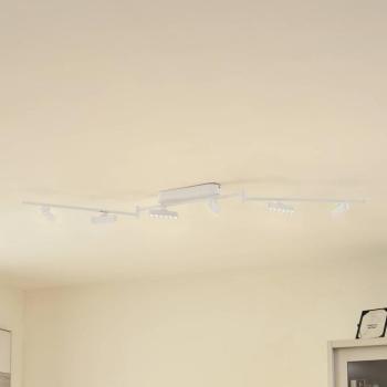 Lindby LED-es reflektor Eldrin, fehér, 6 lámpás, fénypontok kép