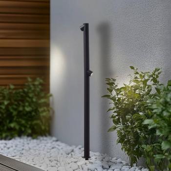 Lindby LED-es útvilágítás Luzian, magasság 120cm, fekete, földi tüske kép