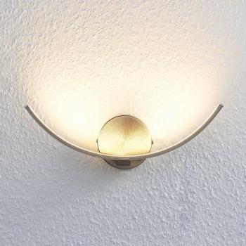 Lindby LED fali lámpa Iven, szélesség 34 cm, nikkel, 3000 K kép