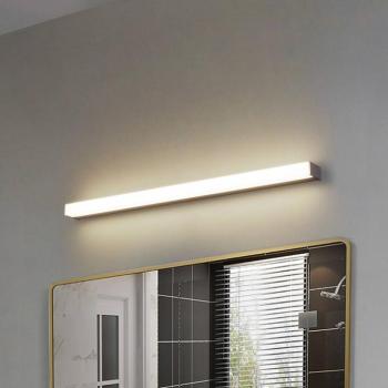 Lindby LED fali lámpa Philippa, szögletes, 89 cm, alumínium színű, IP44 kép