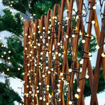 Lindby LED fénylánc Miyu, 1,800 K, időzítő, 15 m, IP44 kép