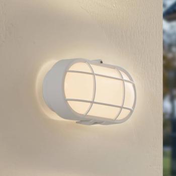 Lindby LED kültéri fali lámpa Alisha, fehér, műanyag, IP54 kép