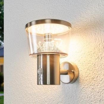 Lindby LED kültéri fali lámpa Antje, mozgásérzékelő, IP44 kép