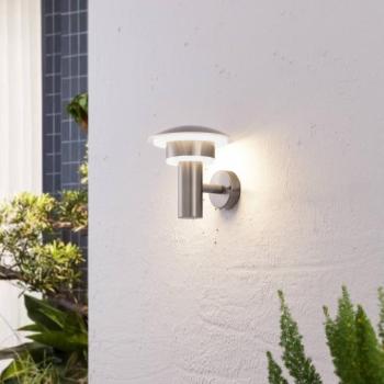 Lindby LED kültéri fali világítás Lillie, magasság 19 cm, rozsdamentes acél kép
