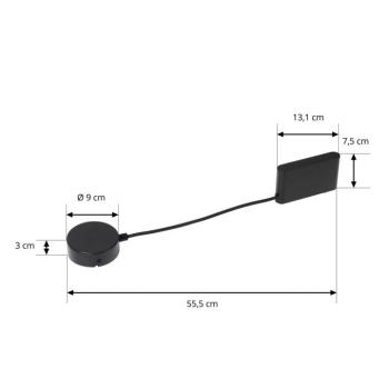 Lindby LED meghajtó Lumaro, fekete, hossza 55,5 cm, 100W kép