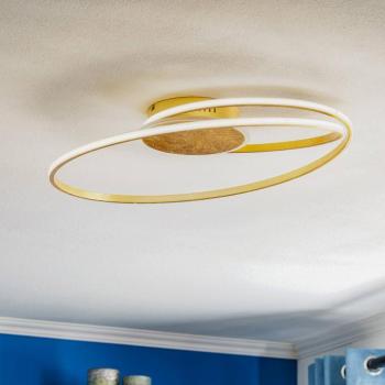 Lindby LED mennyezeti lámpa Dorle, Ø 60 cm, arany, alumínium kép