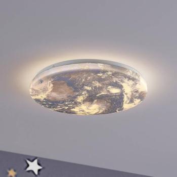 Lindby LED mennyezeti lámpa Gaios Ø 38 cm, kék, CCT, fényerőszabályzóval kép