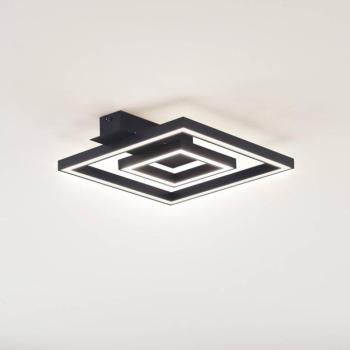 Lindby LED mennyezeti lámpa Madamo, fekete, 30 cm, 3000K, alumínium kép