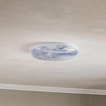 Lindby LED mennyezeti lámpa Orbi, 38 cm, kék/fehér, műanyag kép