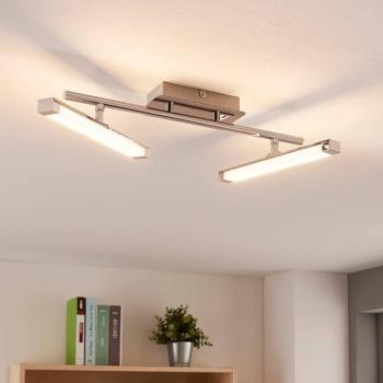 Lindby LED mennyezeti lámpa Pilou, 2-lámpás, fényerőszabályzó, króm kép
