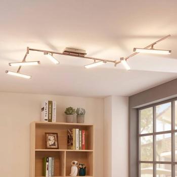 Lindby LED mennyezeti lámpa Pilou, 6 lámpás, dimmelhető, krómozott kép