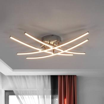 Lindby LED mennyezeti lámpa Yael, krómozott színű, fém, 67 cm hosszú kép
