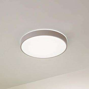 Lindby LED mennyezeti lámpa Zylo, világosszürke, Ø 49 cm, CCT, dimmelhető kép