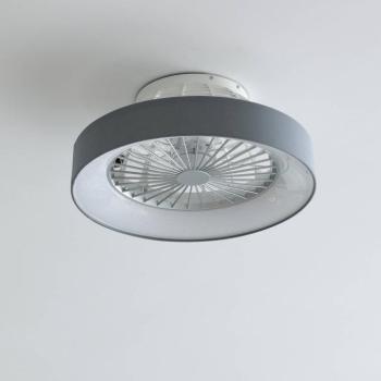 Lindby LED mennyezeti ventilátor Mace, szürke, csendes, CCT kép