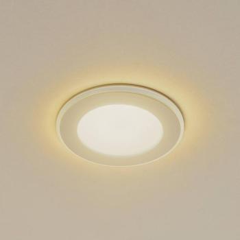 Lindby LED süllyesztett lámpa Toka, 4,9 W, fehér, műanyag, CCT kép