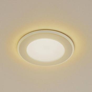 Lindby LED süllyesztett lámpa Toka, 6,5 W, fehér, műanyag, CCT kép