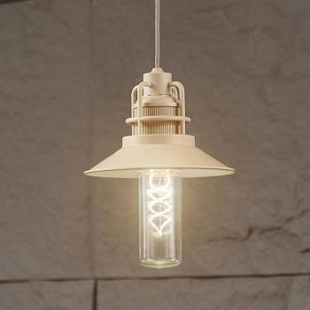 Lindby LED tölthető függőlámpa Raul, bézs, alumínium, Ø 15cm kép