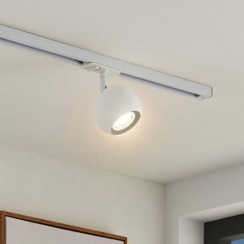 Lindby Linaro sínes reflektor, GU10, Ø 9 cm, fehér, 1 fázisú kép
