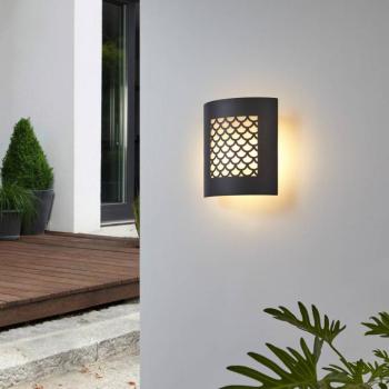 Lindby Mailo alumínium kültéri fali lámpa, szürke kép