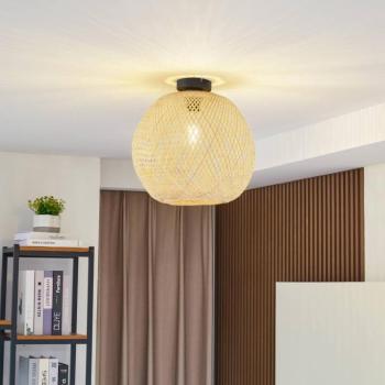 Lindby mennyezeti lámpa Dabila, bambusz, Ø 35 cm, E27 kép