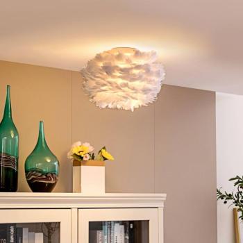 Lindby mennyezeti lámpa Heven, Ø 35 cm, fehér, műanyag, E27 kép