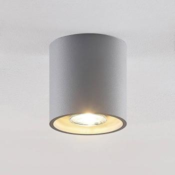 Lindby Parvin alumínium downlight, kerek, szürke kép