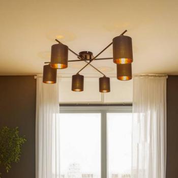 Lindby Pellinora mennyezeti lámpa, fekete kép