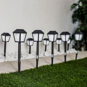 Lindby Pitano deco LED napelemes lámpa 10 db-os kép