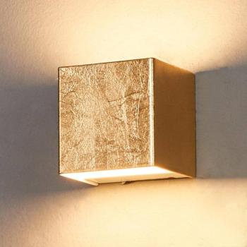 Lindby Quentin LED-es fali lámpa, 9 cm széles, arany színű, fém kép