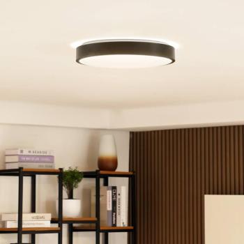 Lindby Smart LED-es mennyezeti lámpa Innes fekete 38cm RGB CCT Tuya kép