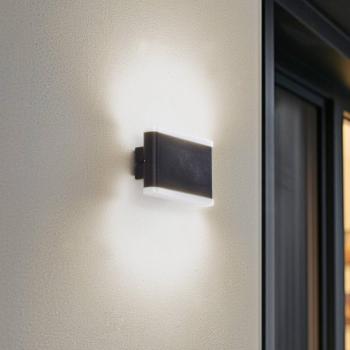 Lindby Smart LED kültéri fali lámpa Elvi, CCT, RGB, Tuya, IP54 kép