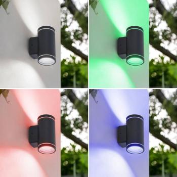 Lindby Smart LED kültéri fali világítás Valtin CCT RGB Tuya IP54 kép