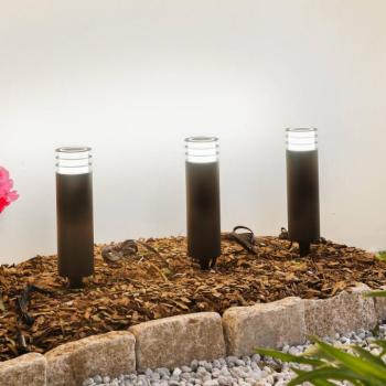 Lindby Smart LED lábazati lámpa Kaelo, CCT, RGB, Tuya, 3 db kép