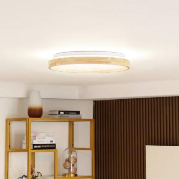 Lindby Smart LED mennyezeti lámpa Mirren fa Ø49,5cm CCT Tuya kép