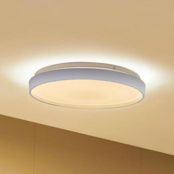 Lindby Smart LED mennyezeti lámpa Mirren, fehér, fém, CCT, Tuya kép