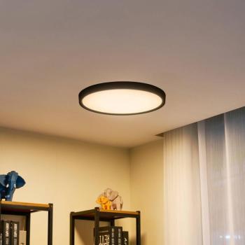 Lindby Smart LED mennyezeti lámpa Pravin, Ø 50 cm, CCT, fekete kép