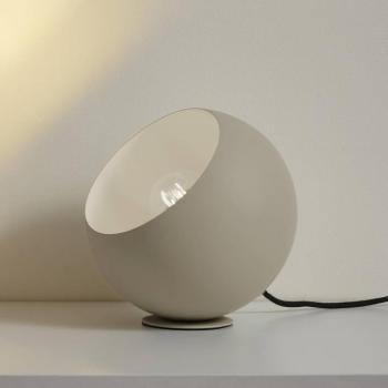 Lindby Solomia asztali világítás, bézs, vas, Ø 20 cm kép